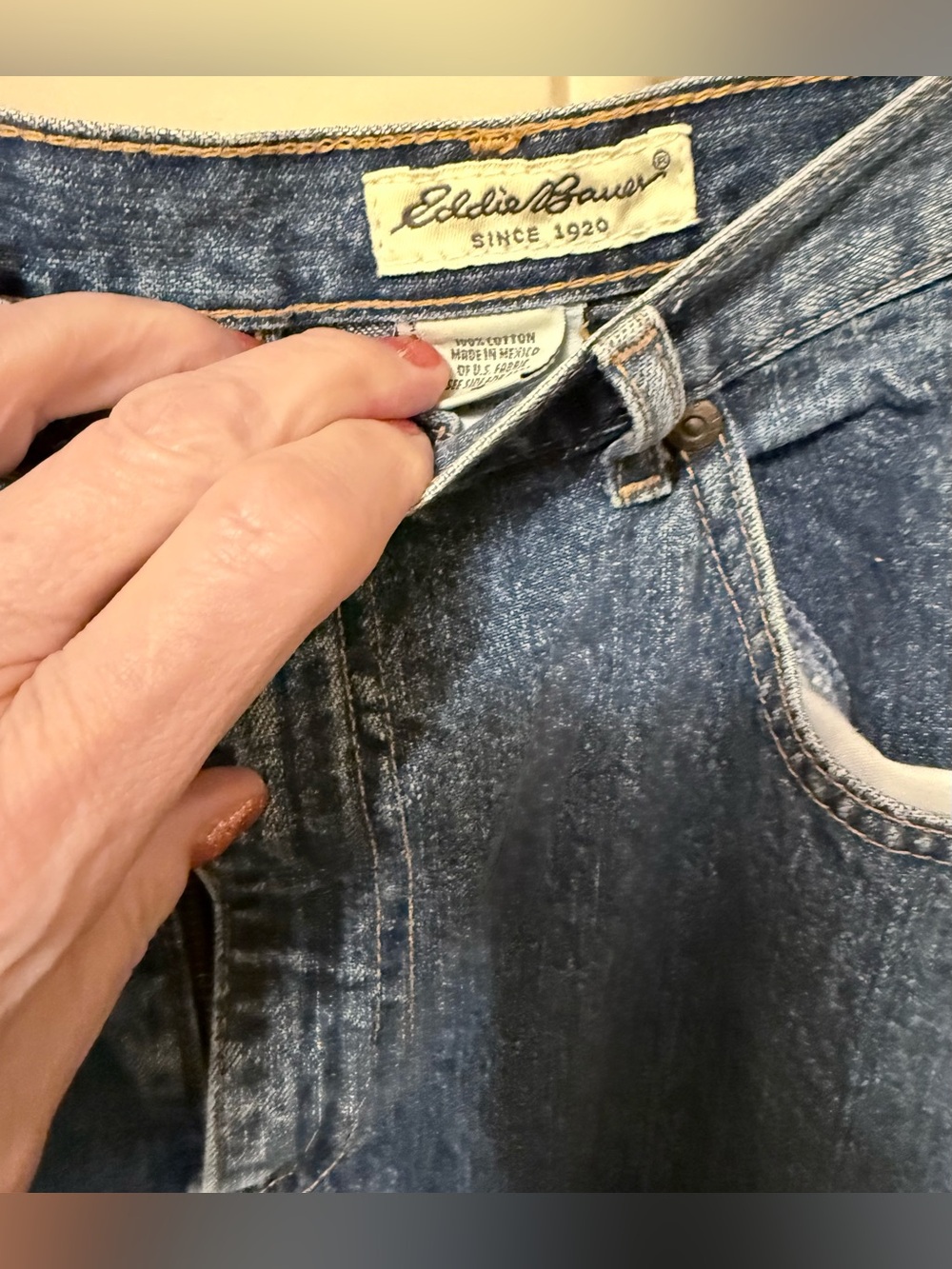 Eddie Bauer Cotton Denim Maxi Skirt Size 14 - Picture 4 of 5